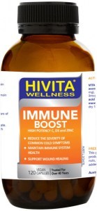 HIVITA WELLNESS Immune Boost (High Potency C, D3 & Zinc) 120vc