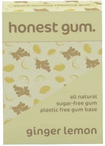 Honest Gum Ginger Lemon Chewing Gum S/F 12pcs (17g)