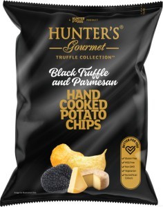 Hunter's Hand Cooked Potato Chips Black Truffle & Parmesan  125g