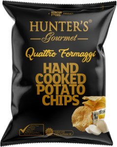 Hunter's Hand Cooked Potato Chips Quattro Formaggi  125g