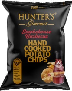 Hunter's Hand Cooked Potato Chips Smokehouse Barbecue G/F 125g