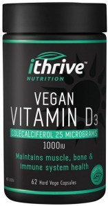 iTHRIVE NUTRITION Vegan Vitamin D3 1000IU 62c
