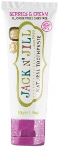 JACK N' JILL Natural Toothpaste with Calendula (Fluoride Free) Berries & Cream 50g