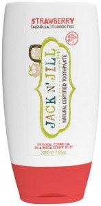 JACK N' JILL Natural Toothpaste with Calendula (Fluoride Free) Strawberry (Mega Berry Size) 200g
