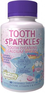 JACK N' JILL Tooth Sparkles (Tooth Cleaning Calcium Chews) Chewable Strawberry 60t