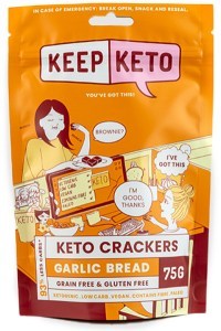 Keep Keto Garlic Bread Flavour Crackers  75g