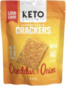 Keto Naturals Almond Flour Crackers Cheddar & Onion 8x64g