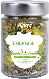 Kintra Foods Organic Energise Leaf Tea 50g Jar
