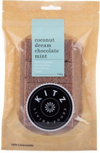 Kitz Living Foods Organic Coconut Dream Chocolate Mint  150g AUG22