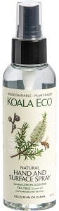 Koala Eco Natural Hand & Surface Sanitiser Lemon Scented TeaTree 125ml