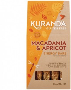 KURANDA Gluten Free Energy Bars Macadamia & Apricot 35g x 5 Pack