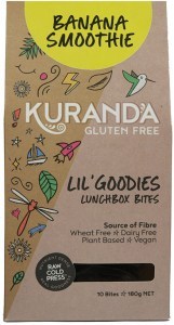 KURANDA Gluten Free Lil' Goodies Lunchbox Bites Banana Smoothie 18g x 10 Pack