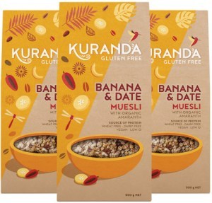 KURANDA WHOLEFOODS Gluten Free Muesli Banana & Date 3kg