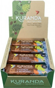 Kuranda Gluten Free Nut Bars Cashew and Almond 45g x 16