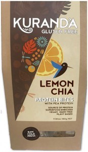 KURANDA WHOLEFOODS Gluten Free Protein Bites Lemon Chia 20g x 9 Pack