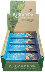 KURANDA WHOLEFOODS Gluten Free Protein Bars Cacao Nut 50g x 16 Display