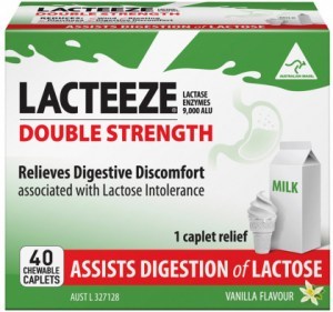 LACTEEZE Double Strength Chewable (vanilla flavour) 40c