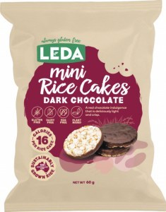 Leda Mini Rice Cakes Dark Chocolate  60g