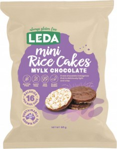 Leda Mini Rice Cakes Mylk Chocolate  60g