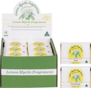 Lemon Myrtle Fragrances Soap Mixed Plain & Exfoliant 24x100g