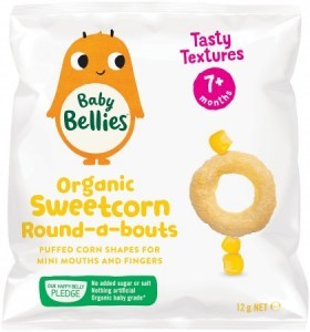Little Bellies Organic Round-a-Bouts Super Sweet Corn Finger Food  (9+ months) 12g