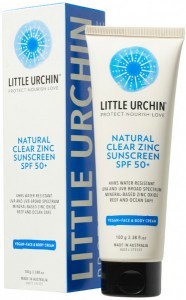 LITTLE URCHIN Natural Sunscreen Clear Zinc SPF 50+ 100g