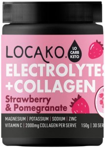 LOCAKO Electrolytes + Collagen Strawberry & Pomegranate 150g