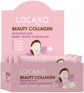 LOCAKO Collagen Brownie Bite (Beauty Collagen) Berry White Chocolate 30g x 15 Display