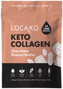 LOCAKO Keto Collagen Chocolate Peanut Butter (Collagen Protein with Coconut MCT) 440g