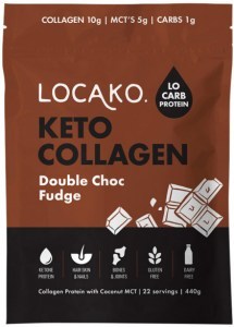 LOCAKO Keto Collagen Double Choc Fudge (Collagen Protein with Coconut MCT) 440g