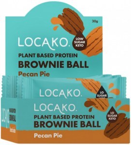 LOCAKO Plant Based Protein Brownie Ball Pecan Pie 30g x 10 Display