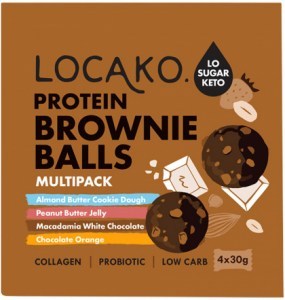 LOCAKO Protein Brownie Ball Multipack 30g x 4 Pack