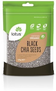 Lotus Chia Seeds Black Organic (Bag)  125g