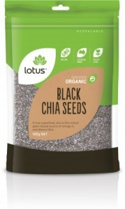 Lotus Chia Seeds Black Organic Bag  500g