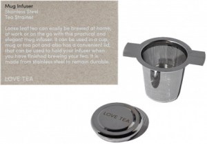 LOVE TEA Mug Infuser Stainless Steel Tea Strainer