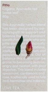 LOVE TEA Organic Ayurvedic Tea Pitta Loose Leaf 60g