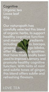 LOVE TEA Organic Cognitive Tea Loose Leaf 60g