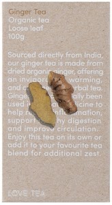 LOVE TEA Organic Ginger Tea Loose Leaf 100g