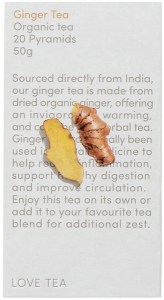 LOVE TEA Organic Ginger Tea x 20 Pyramids