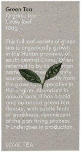 LOVE TEA Organic Green Tea Loose Leaf 100g