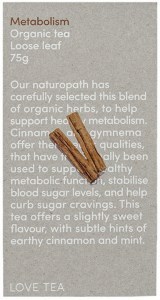 LOVE TEA Organic Metabolism Tea Loose Leaf 75g