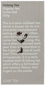 LOVE TEA Organic Oolong Tea Loose Leaf 100g