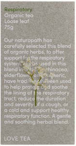 LOVE TEA Organic Respiratory Tea Loose Leaf 75g