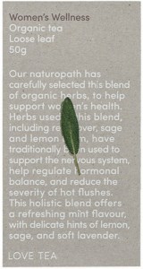 LOVE TEA Organic Women's Wellness Tea Loose Leaf 50g