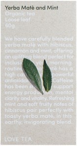 LOVE TEA Organic Yerba Mate and Mint Tea Loose Leaf 60g