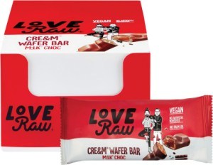 Love Raw Cream Wafer Bar M:lk Choc 12x43g