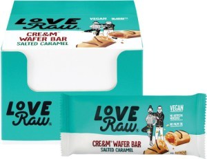 Love Raw Cream Wafer Bar Salted Caramel 12x45g