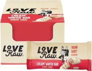 Love Raw Cream Wafer Bar White Choc 12x45g