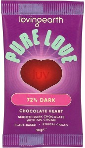 Loving Earth 72% Dark Chocolate Heart 16x30g