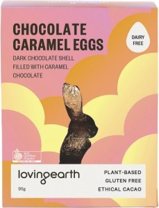 Loving Earth Chocolate Caramel Eggs Dark Chocolate 7x95g